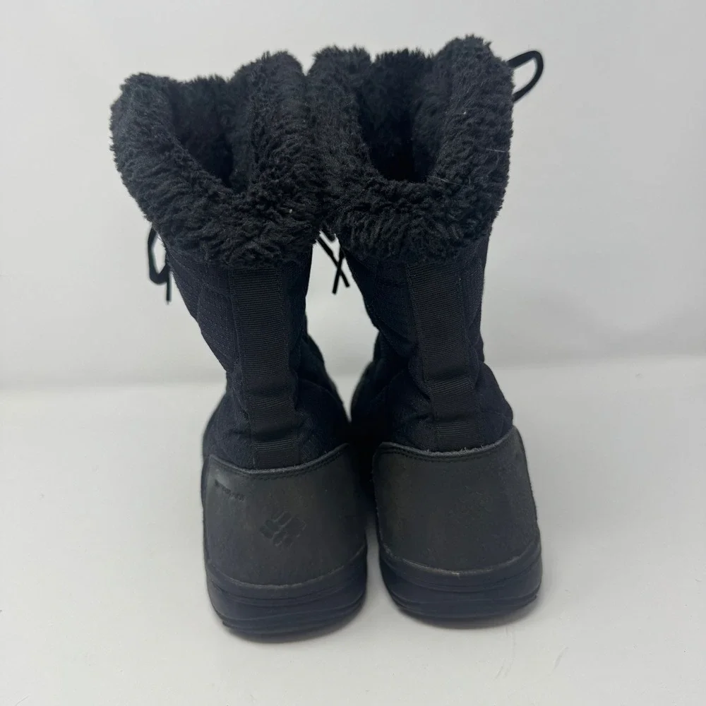 Columbia Minx Mid II Omni-Heat Black Waterproof Winter Boots Womens 8.5 YL5206